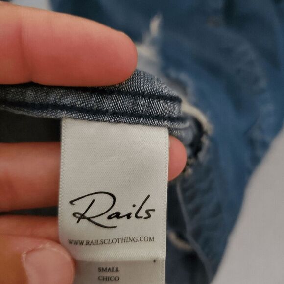 Rails Women's Nor 6033 087 Ashland Dark Vintage Embroidery Button Up Top Small - Picture 4 of 11